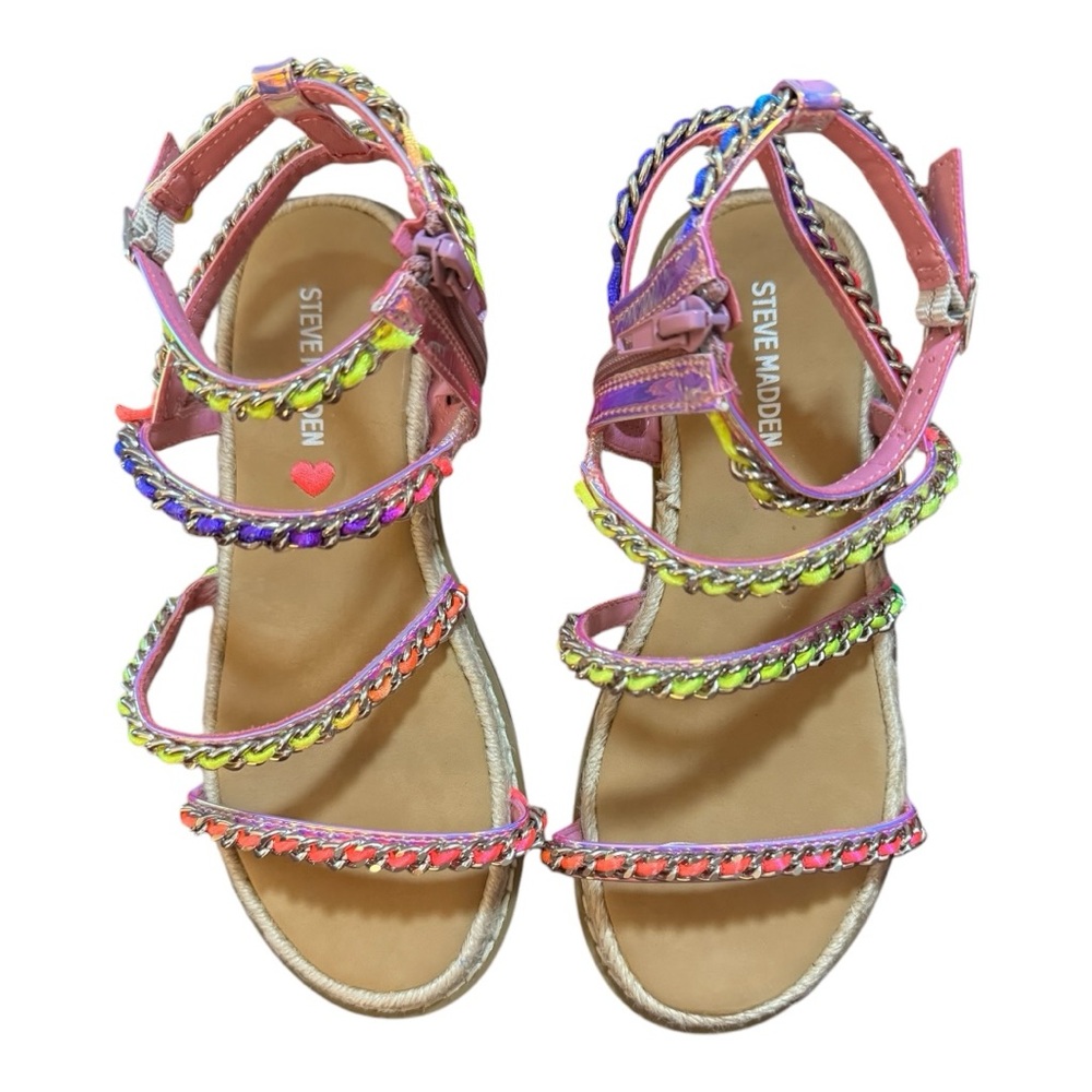NWOT Size 2 kids Bakerr Steve Madden rainbow sandals
